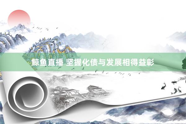鲸鱼直播 坚握化债与发展相得益彰