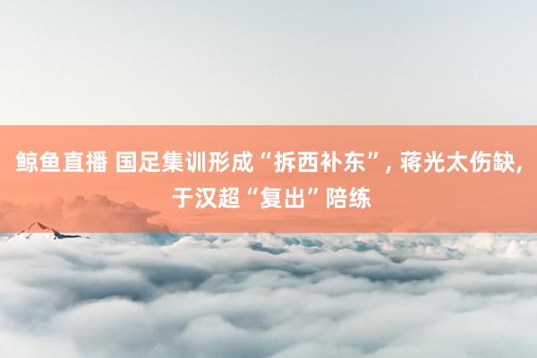 鲸鱼直播 国足集训形成“拆西补东”, 蒋光太伤缺, 于汉超“复出”陪练