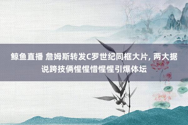 鲸鱼直播 詹姆斯转发C罗世纪同框大片, 两大据说跨技俩惺惺惜惺惺引爆体坛