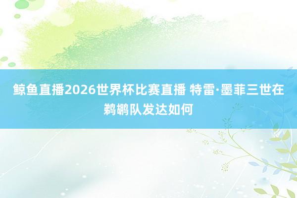 鲸鱼直播2026世界杯比赛直播 特雷·墨菲三世在鹈鹕队发达如何
