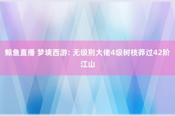 鲸鱼直播 梦境西游: 无级别大佬4级树枝莽过42阶江山